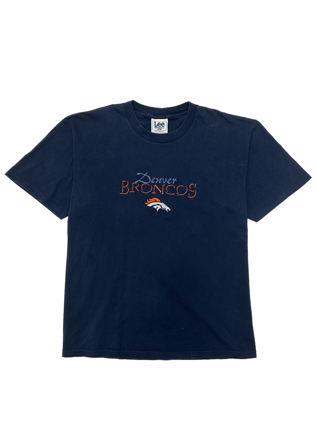90s Lee Embroidered Denver Broncos Tee - West Block Vintage