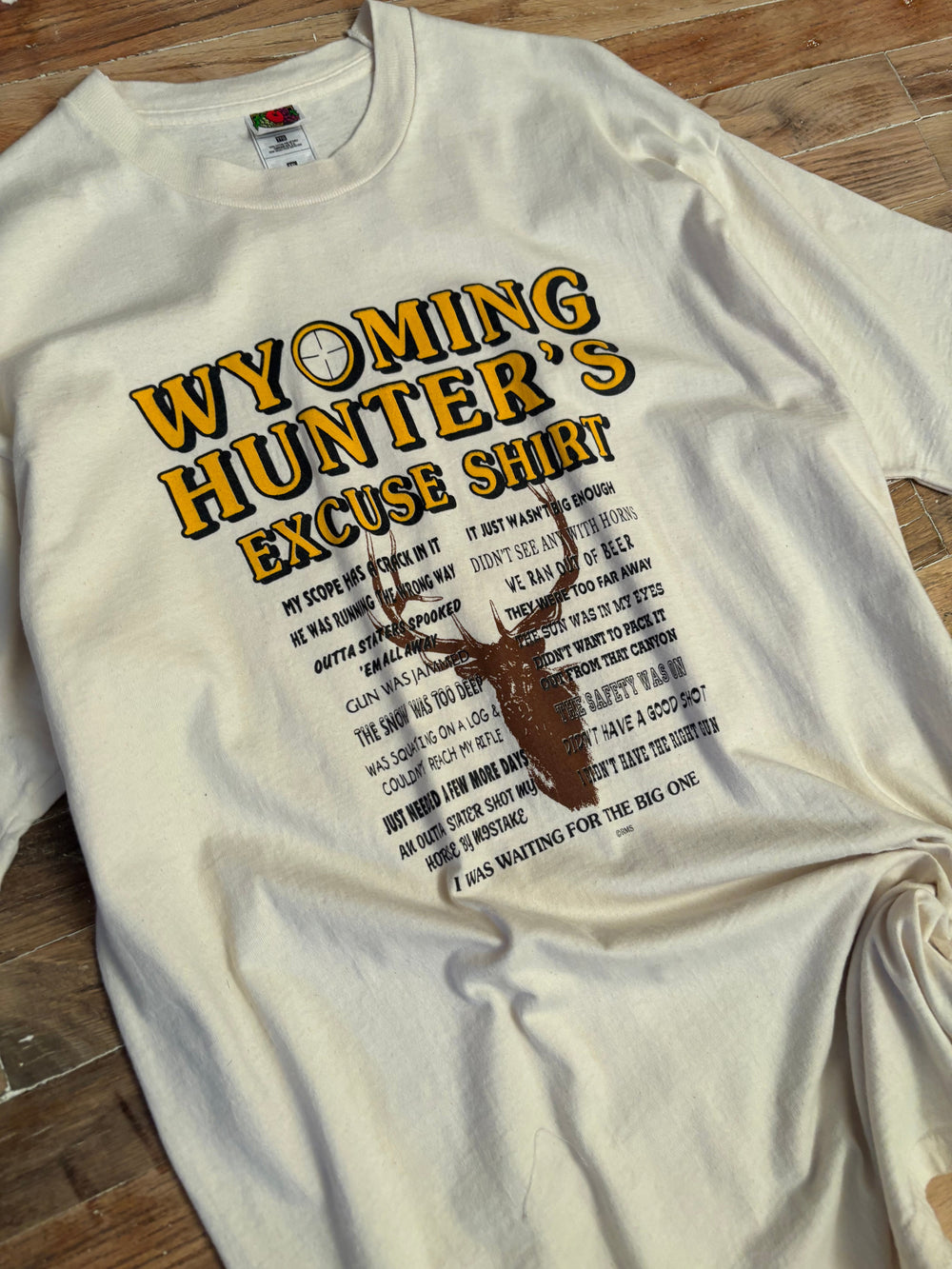 1990s Wyoming Hunter's Excuse Graphic T-Shirt