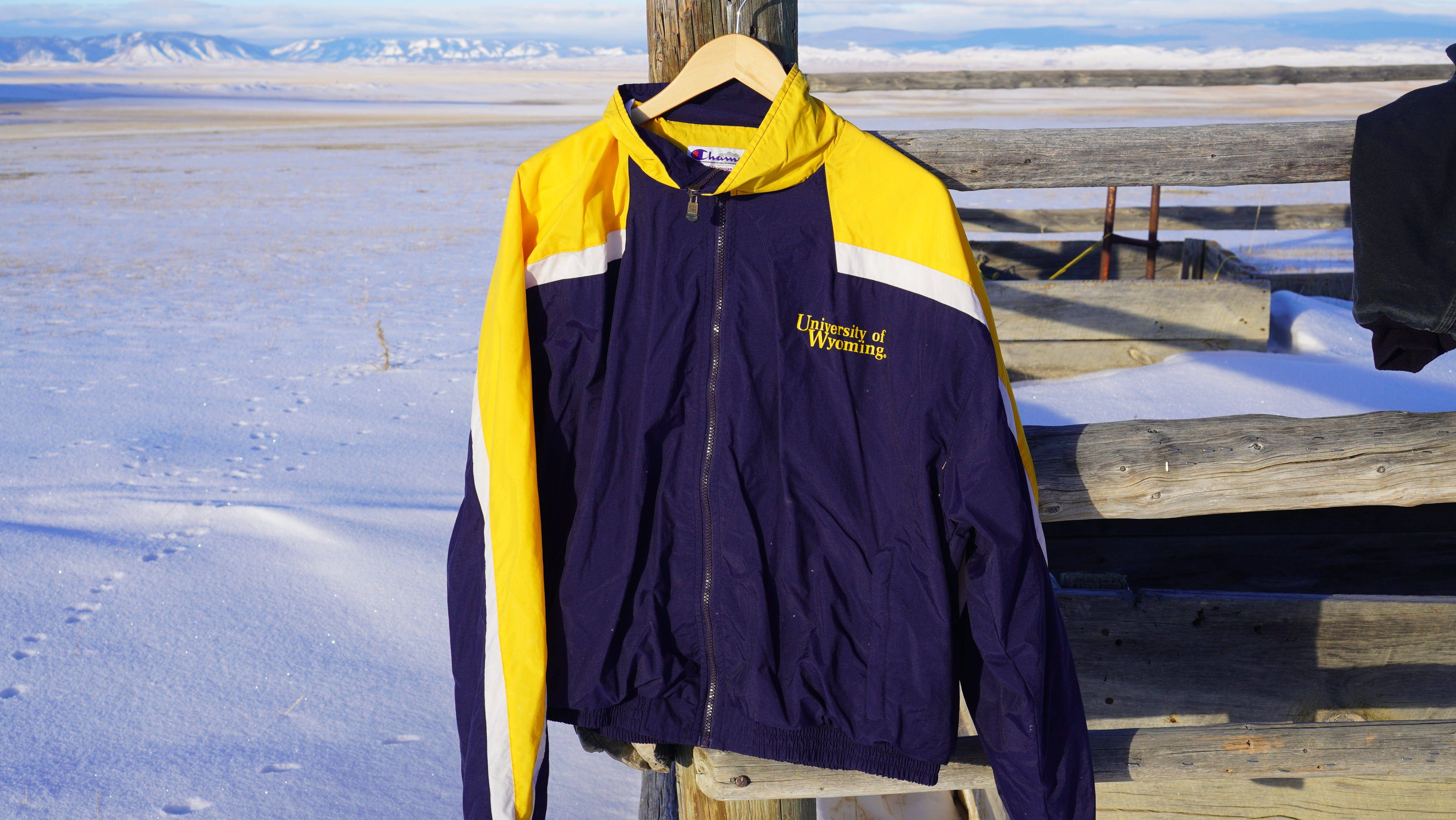 Mid 90s University Of Wyoming Champion Wind Breaker - West Block Vintage