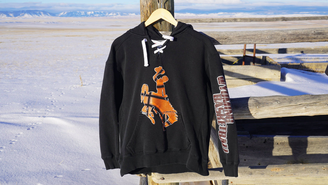 Y2K 00s Wyoming Basketball Hockey Hoodie Style - West Block Vintage