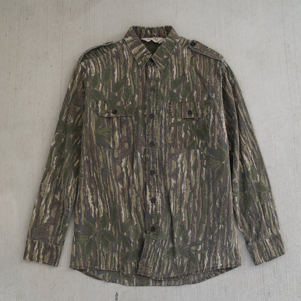 1990s Walls RealTree camo field shirt – lightweight cotton vintage apparel from the Vintage Wyoming Gear Collection at West Block Vintage.