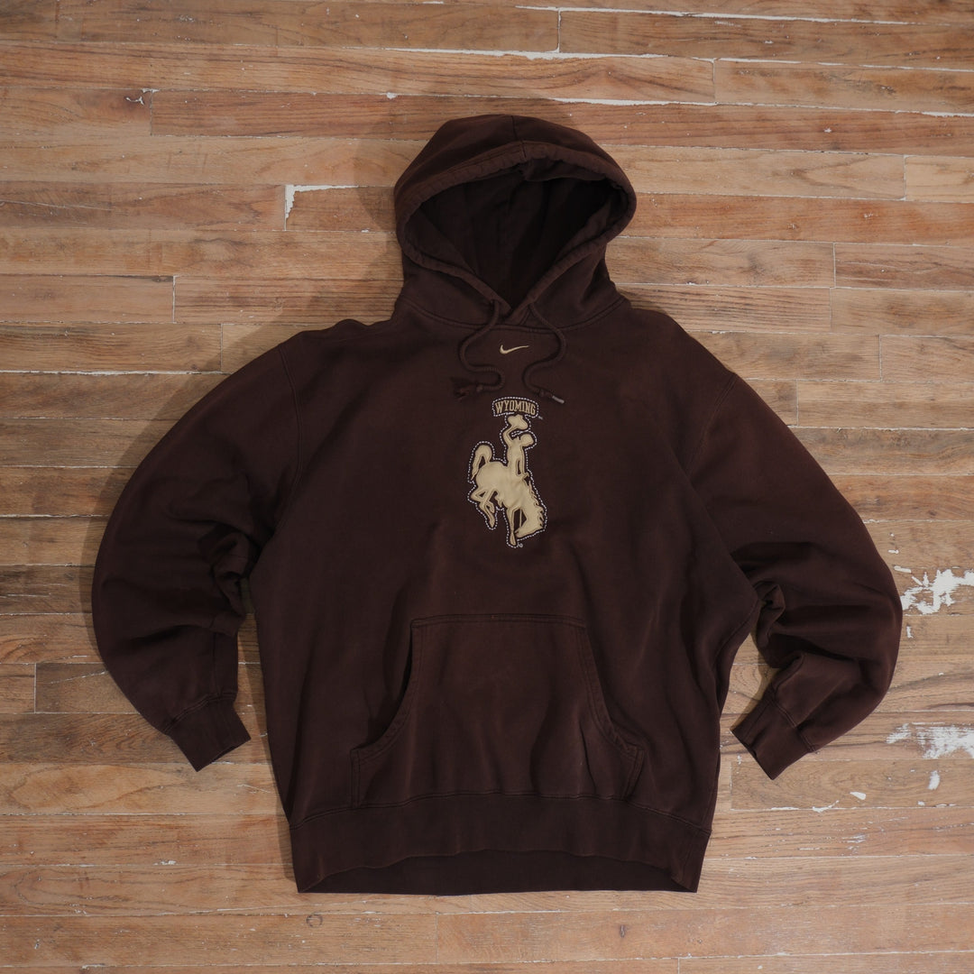 Mid-2000s Mid 2000s Nike Wyoming Steamboat Center Swoosh Hoodie, front view