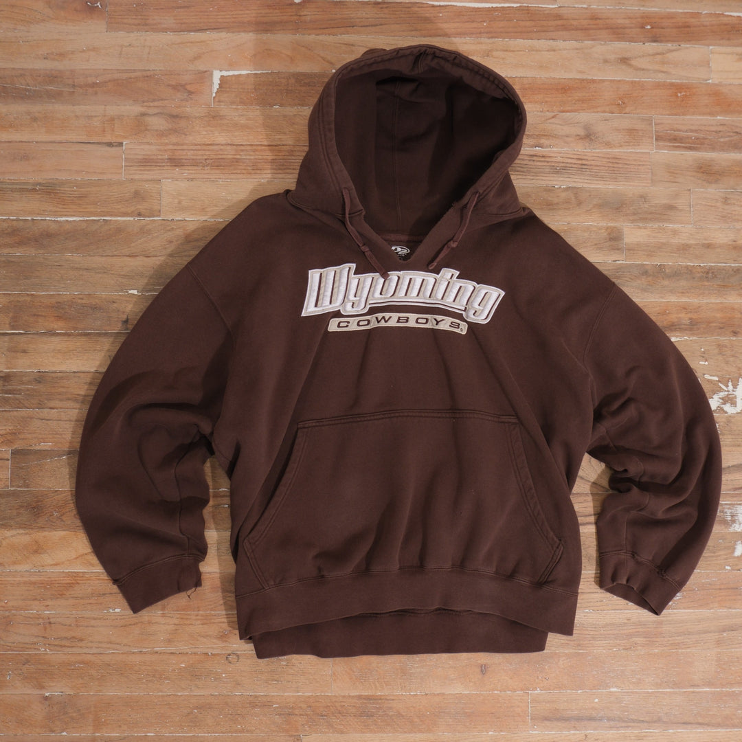 Mid-2000s Mid 2000s Wyoming Cowboys Brown Embroidered Pullover Hoodie, front view