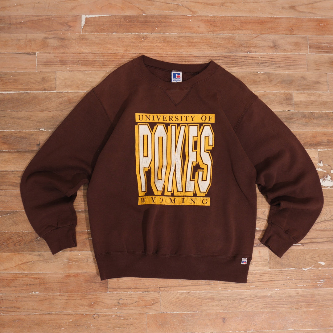 1993 1993 Wyoming Pokes University Graphic Crewneck, front view