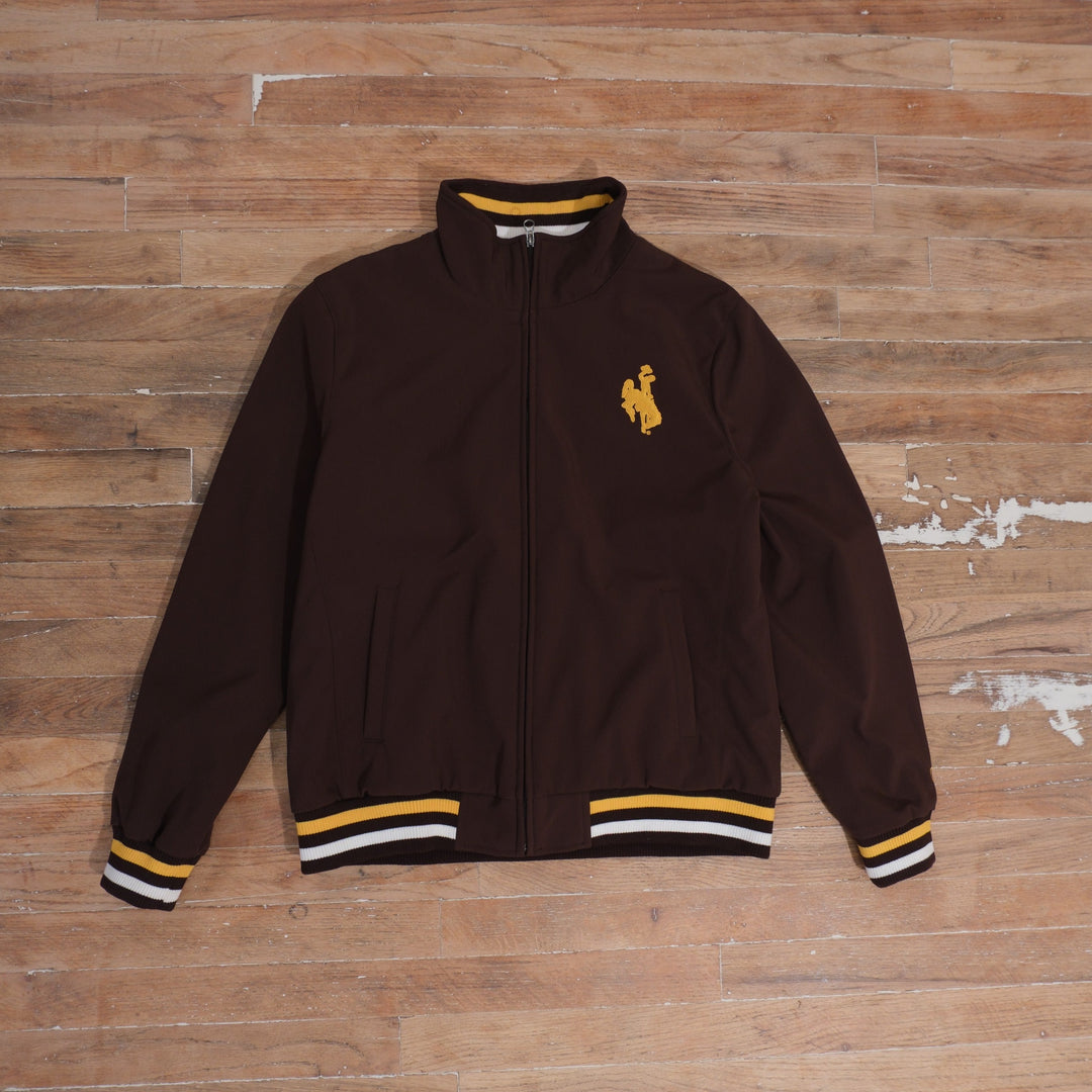 Mid-2000s 2000s Wyoming Cowboys Steamboat Embroidered Women's Track Jacket, full garment front view