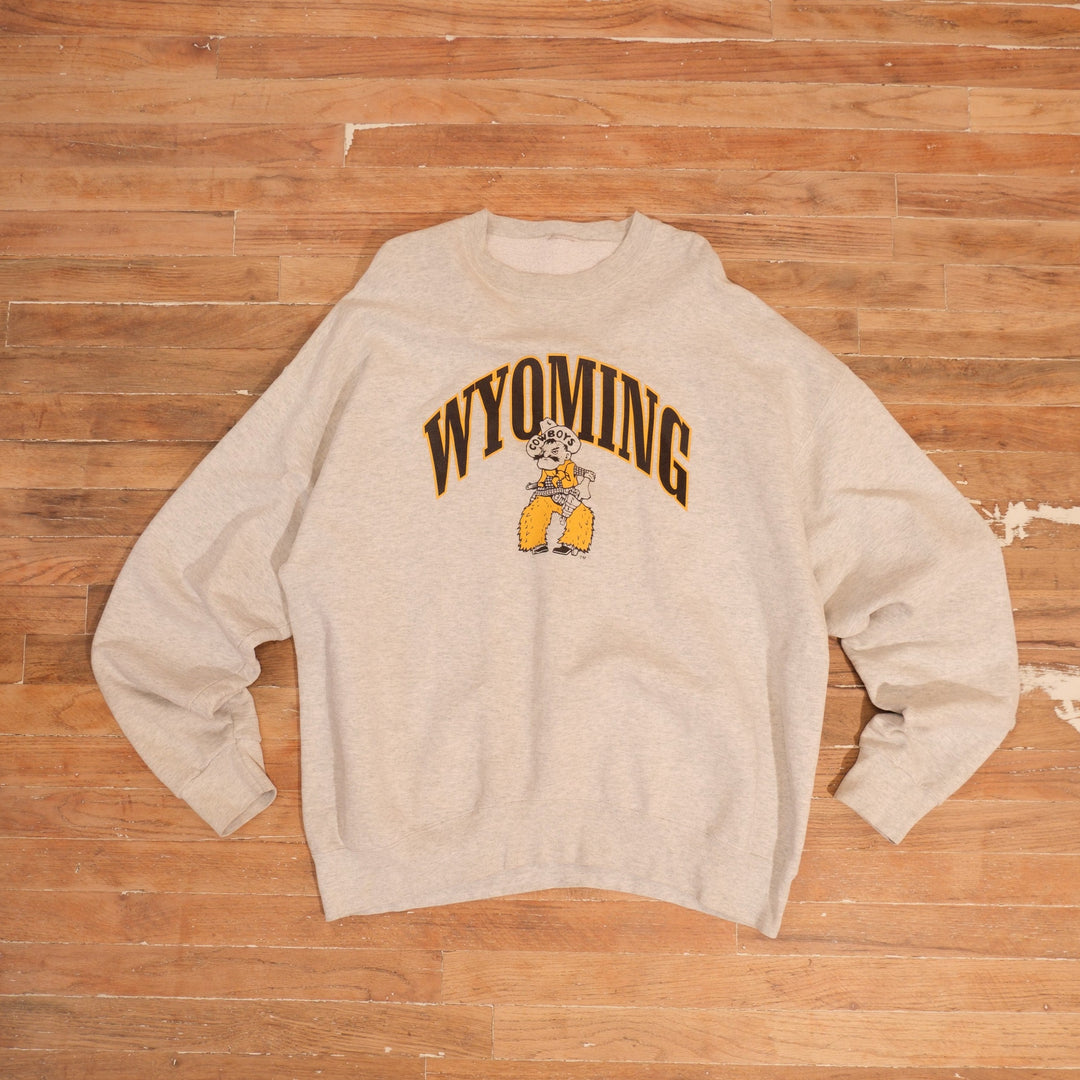 Mid-2000s Mid-2000s Wyoming Cowboys Pistol Pete Graphic Crewneck, full garment front view