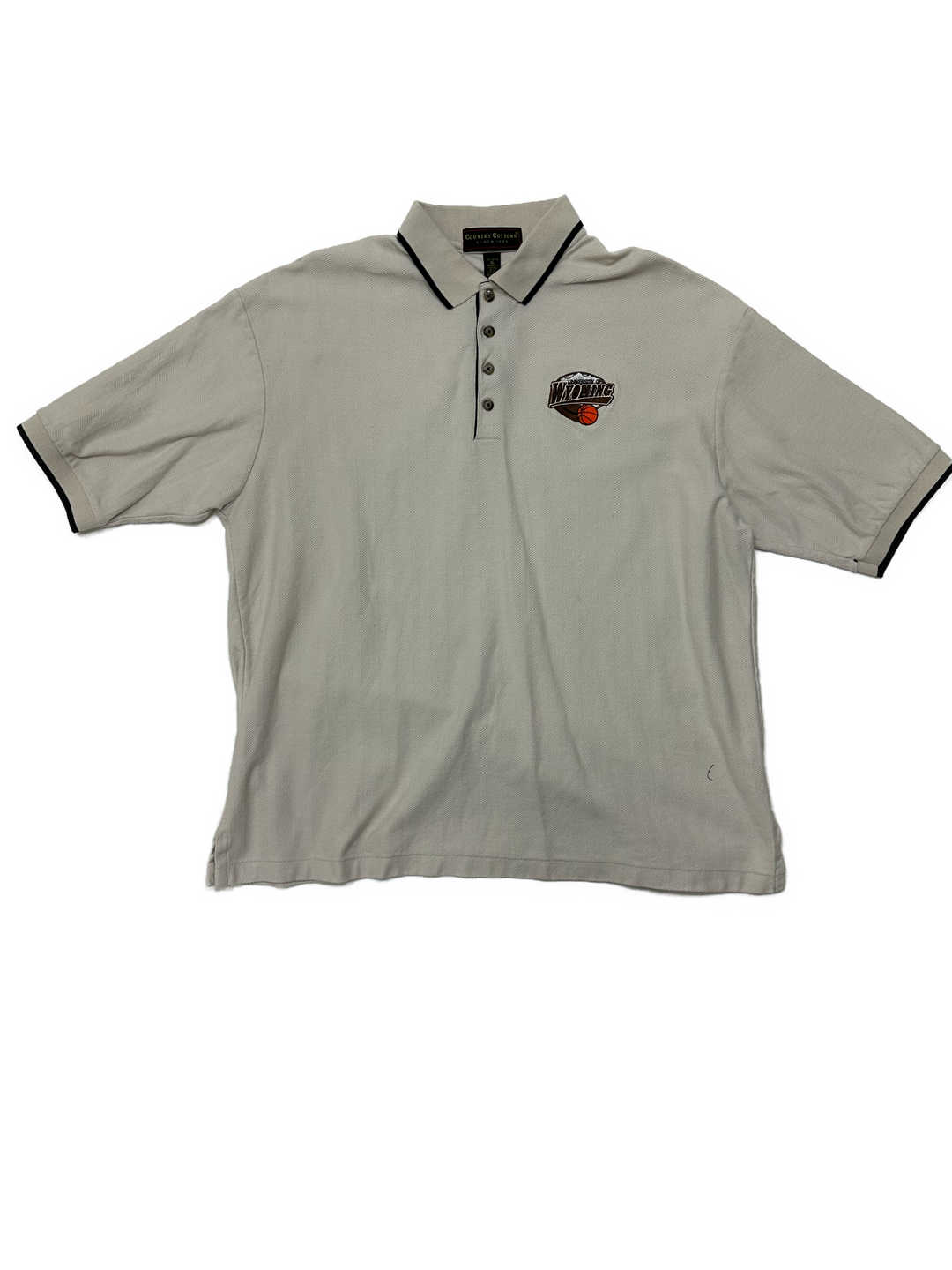 00s Wyoming Cowboys Basketball Polo Shirt - West Block Vintage