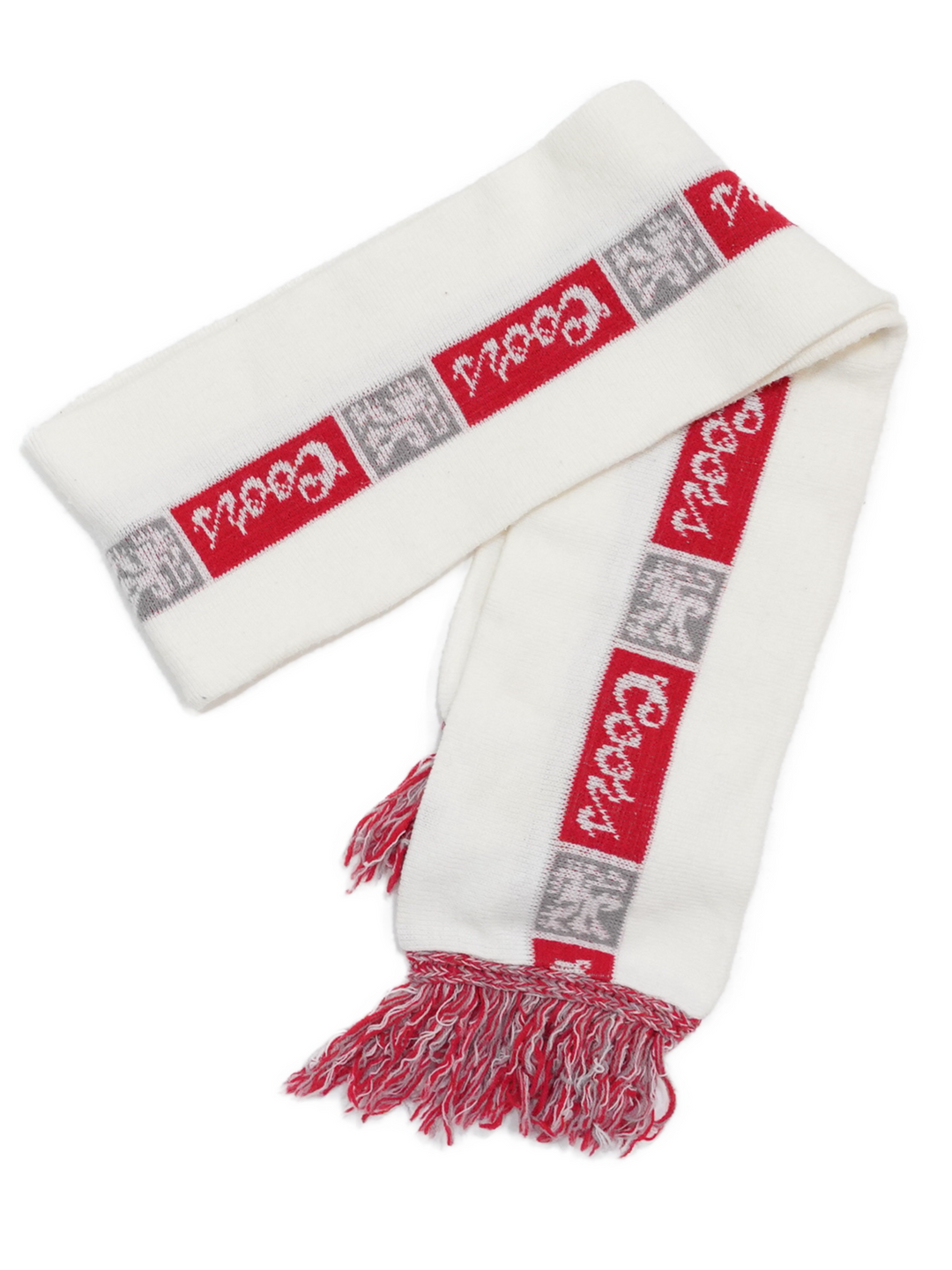 80s Coors Scarf  Red and White - West Block Vintage