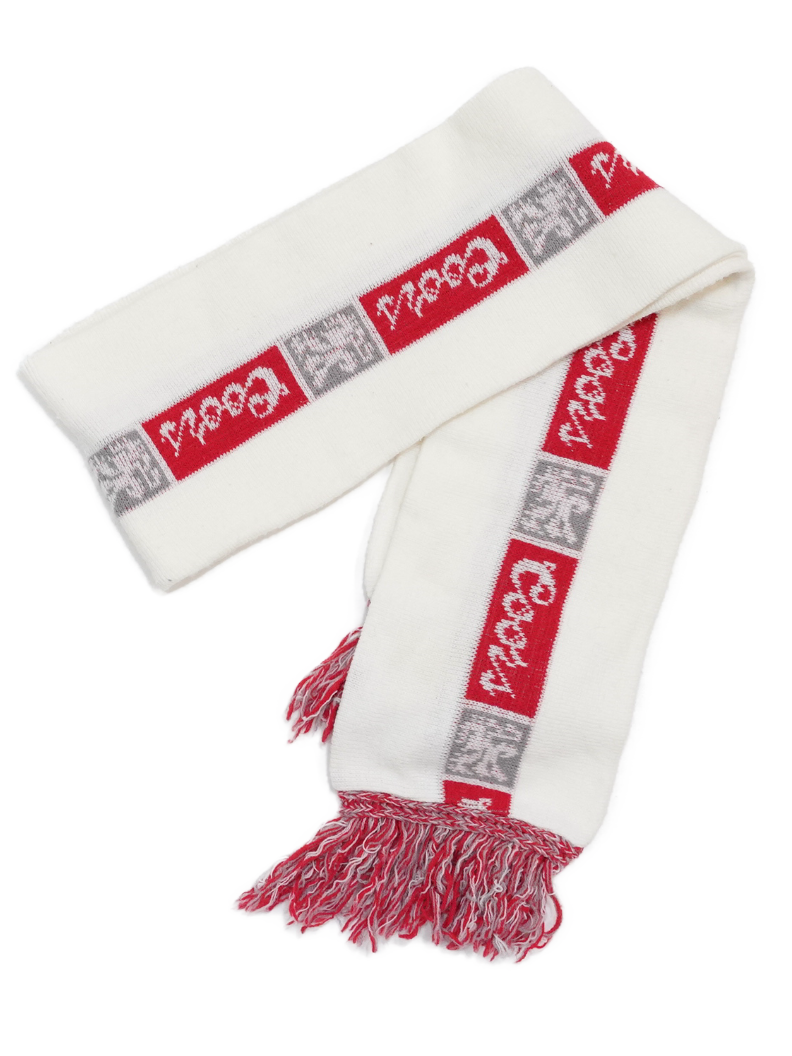 80s Coors Scarf  Red and White - West Block Vintage