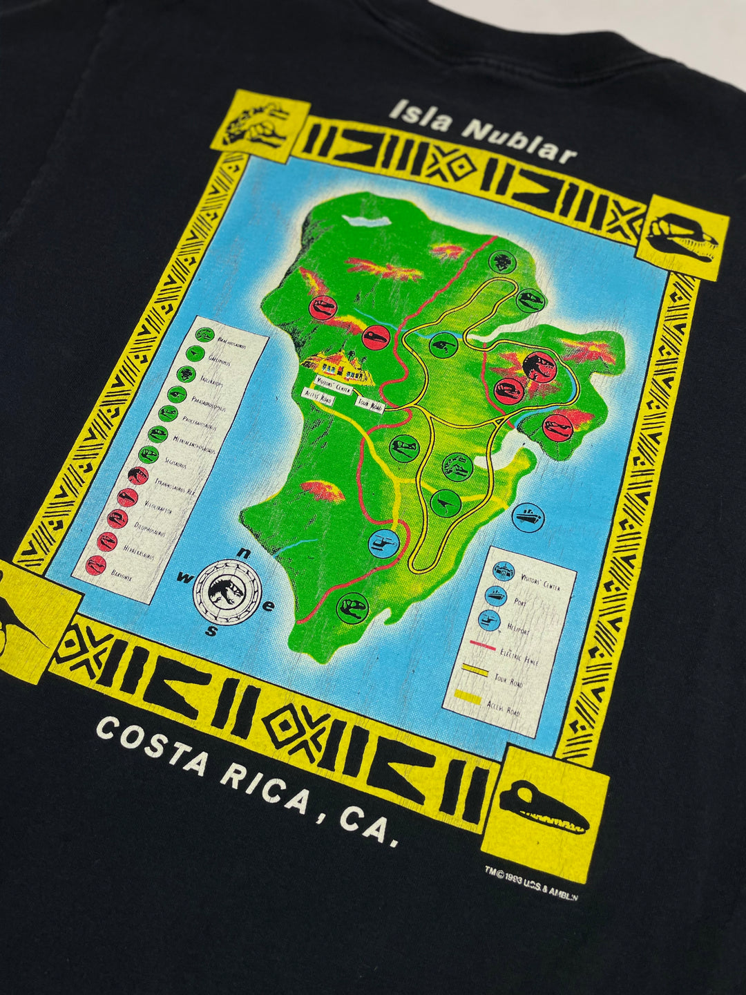 Vintage 90s Jurassic Park Island Movie Tee - West Block Vintage