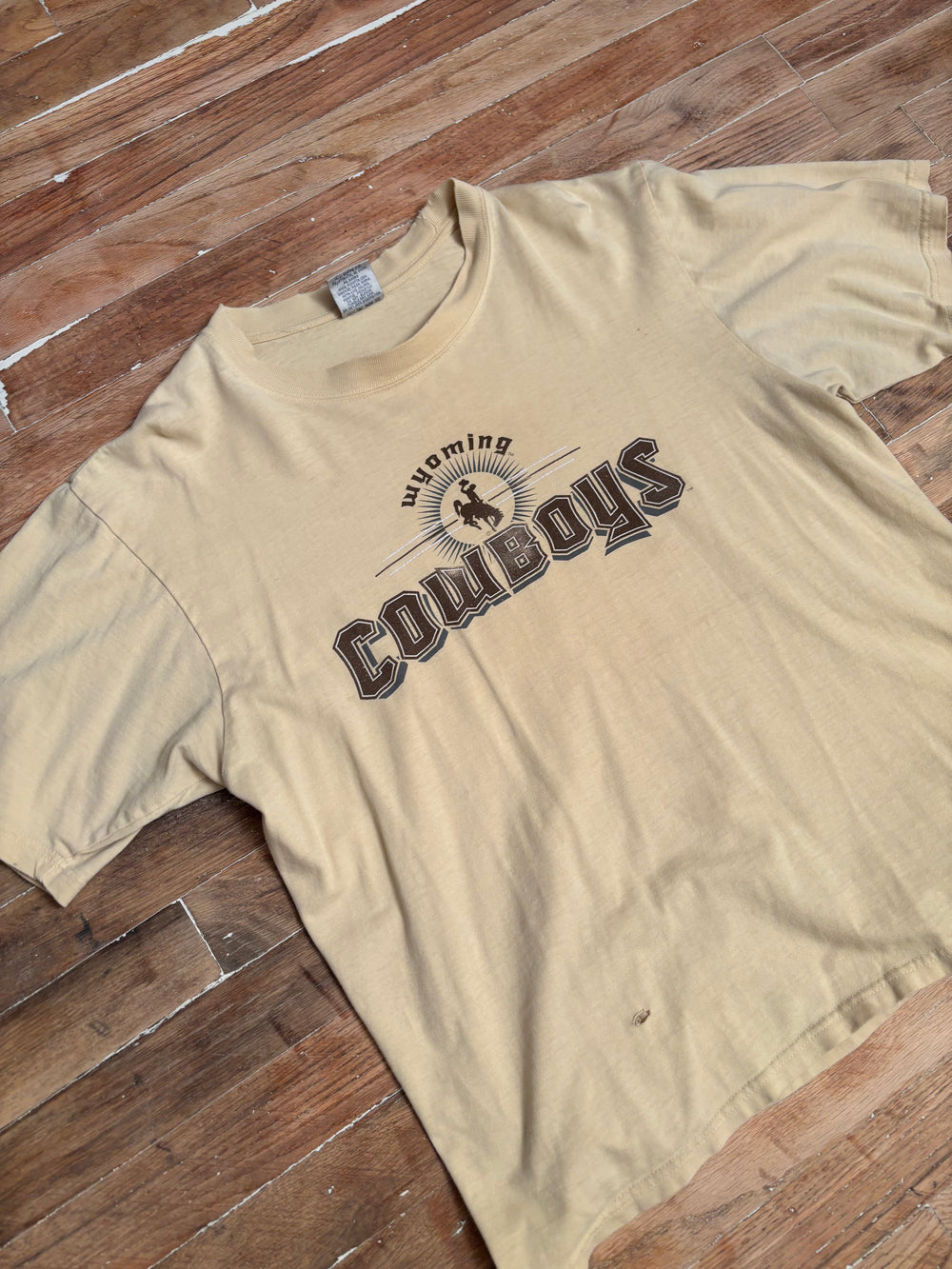 Y2K Wyoming Cowboys Prairie Gold T-Shirt