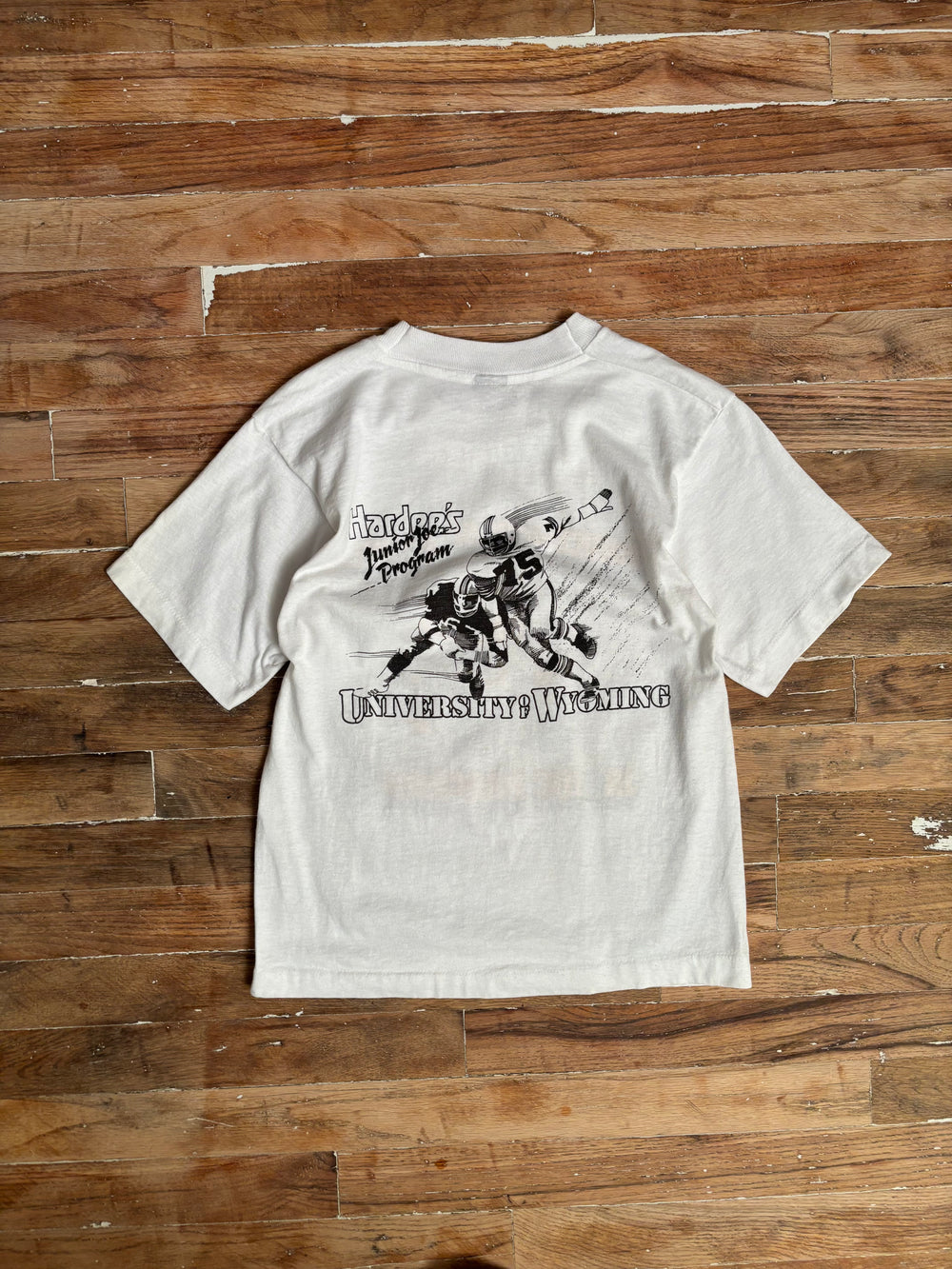 80s Hardee's University of Wyoming Double-Sided T-Shirt #40