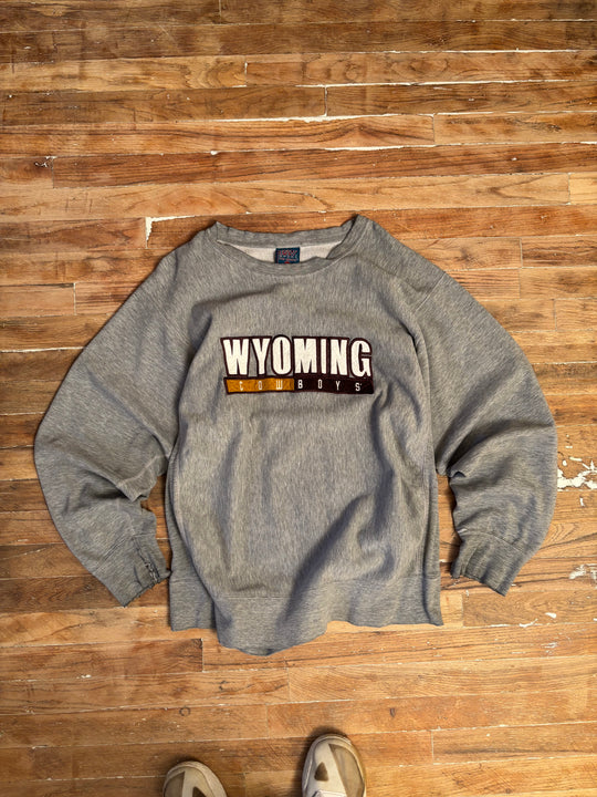 Wyoming Cowboys Embroidered Heavyweight Crewneck