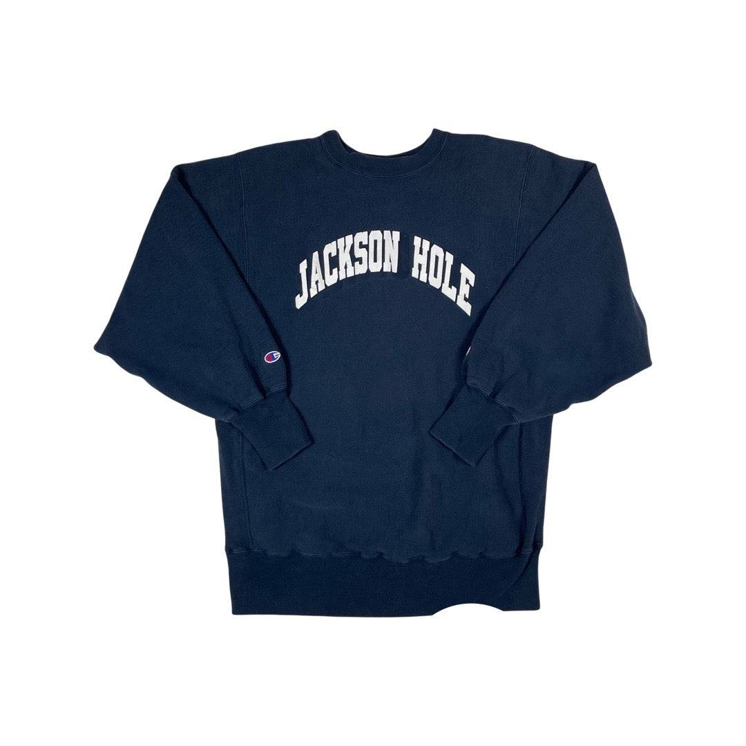 80's Jackson Hole Reverse Weave Sweatshirt - West Block Vintage