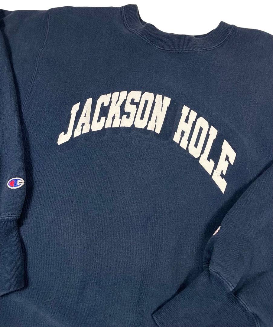 80's Jackson Hole Reverse Weave Sweatshirt - West Block Vintage