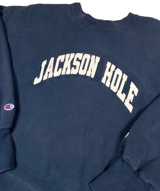 80's Jackson Hole Reverse Weave Sweatshirt - West Block Vintage